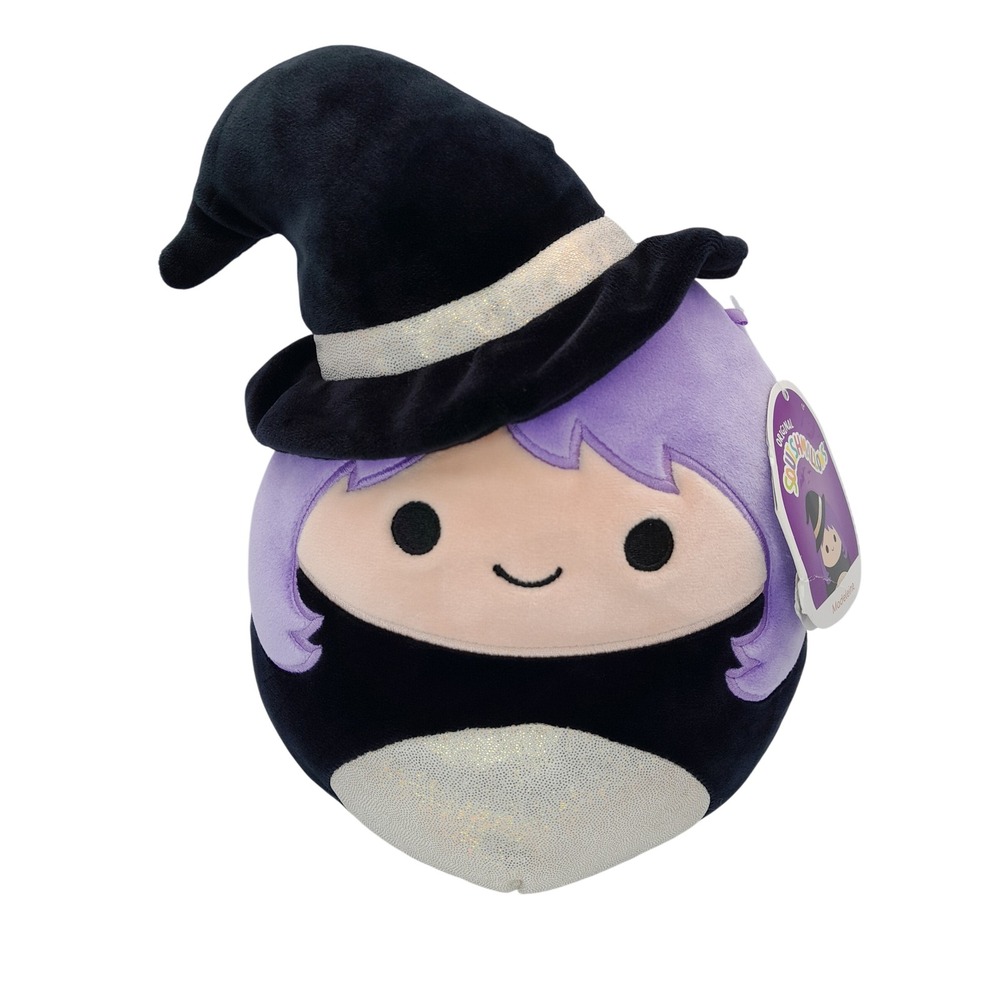 Squishmallows 8" Madeleine the Witch Halloween Plush Purple Black 2021 Kellytoy